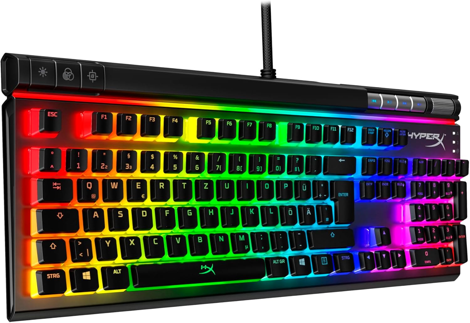 Thumbnail 1 de HyperX Alloy Elite 2 – mechanische Gaming-Tastatur mit HyperX Red Linear Switch & Pudding Keycaps