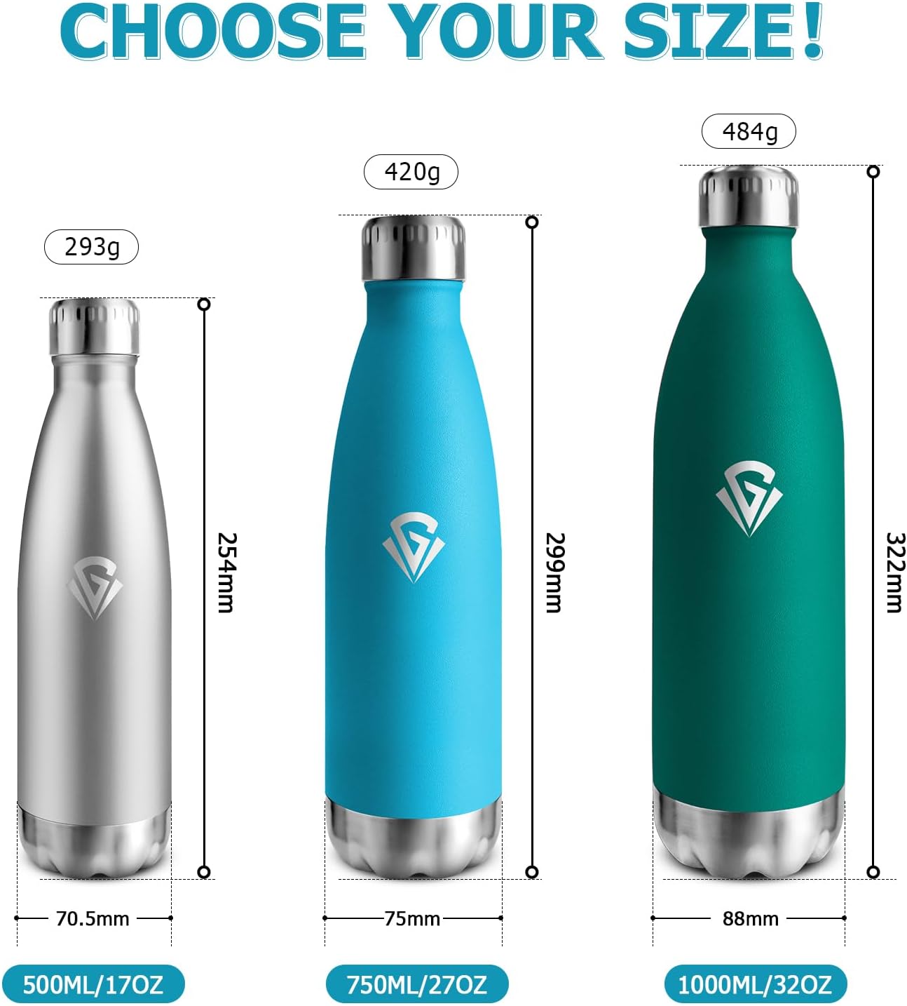 Detalle de Bouteille Isotherme 1L en Inox Double Paroi — robuste, sans BPA et étanche