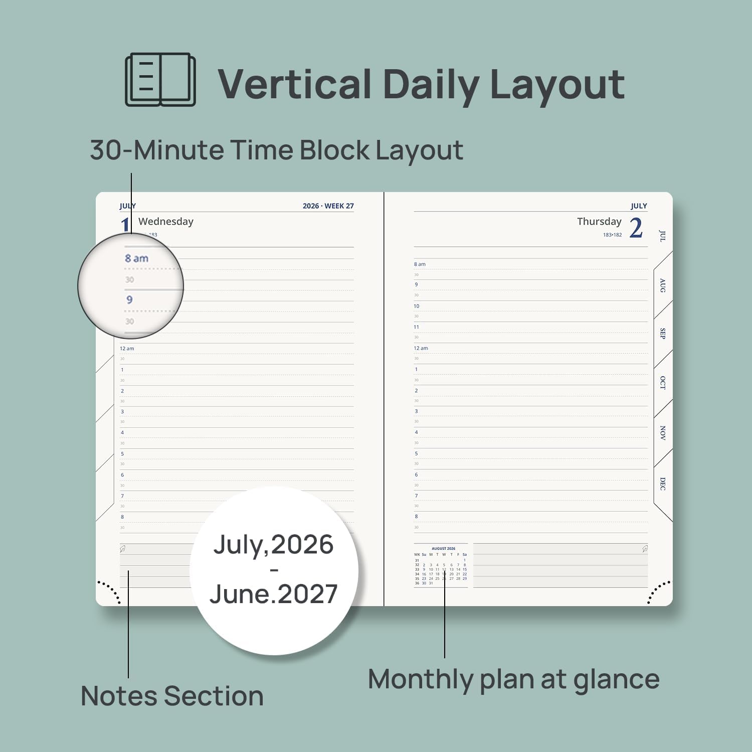 Detalle de POPRUN Daily Planner 2026-2027