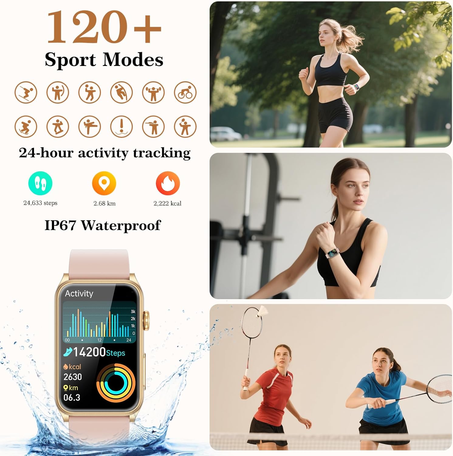 Thumbnail 5 de 2026 New Smartwatch for Women with ECG, BP, HR, Temperature & Sleep Monitor