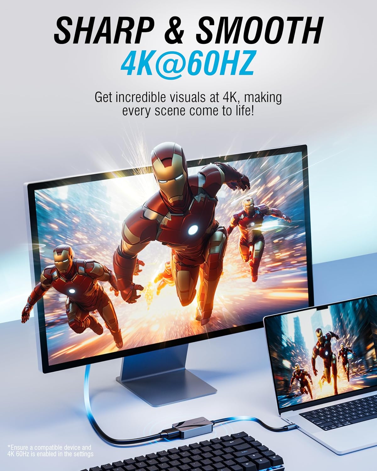 Detalle de SABRENT DA-CH4K USB-C to HDMI 4K@60Hz adapter