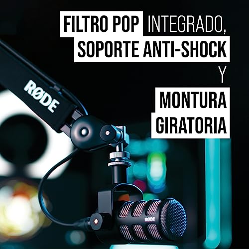 Thumbnail 3 de RØDE PodMic: micrófono dinámico de broadcast para podcasting y streaming con soporte giratorio integrado
