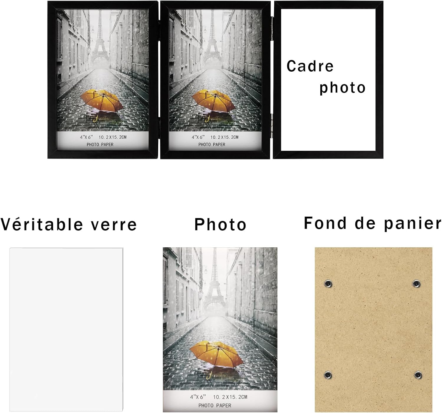 Detalle 2 de AVEAX Cadre Photo 10x15 cm Triple