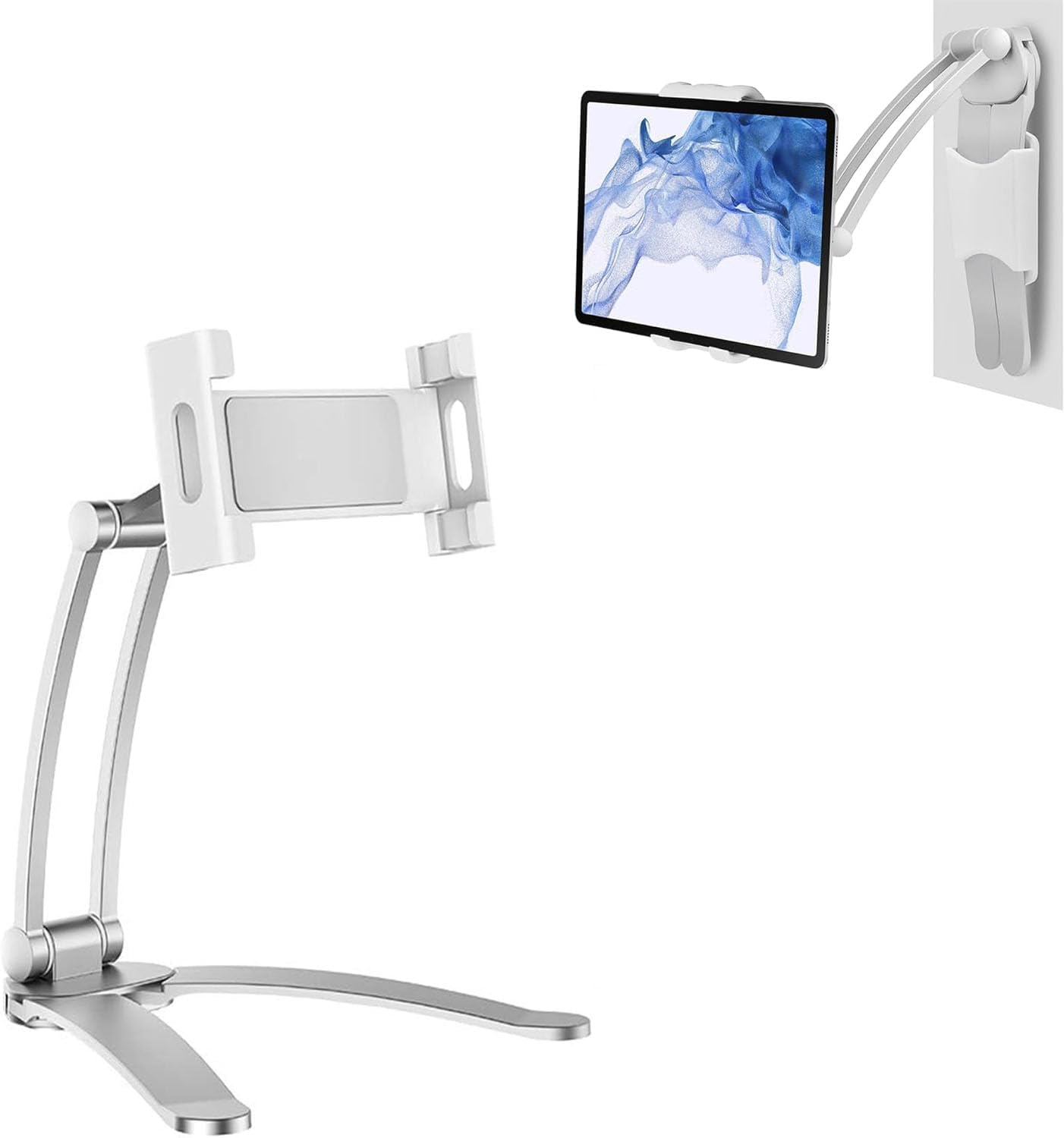 Detalle de Beewanta Wandhalterung für Tablets 7–12 Zoll – rutschfest, verstellbar und aus Aluminium/ABS