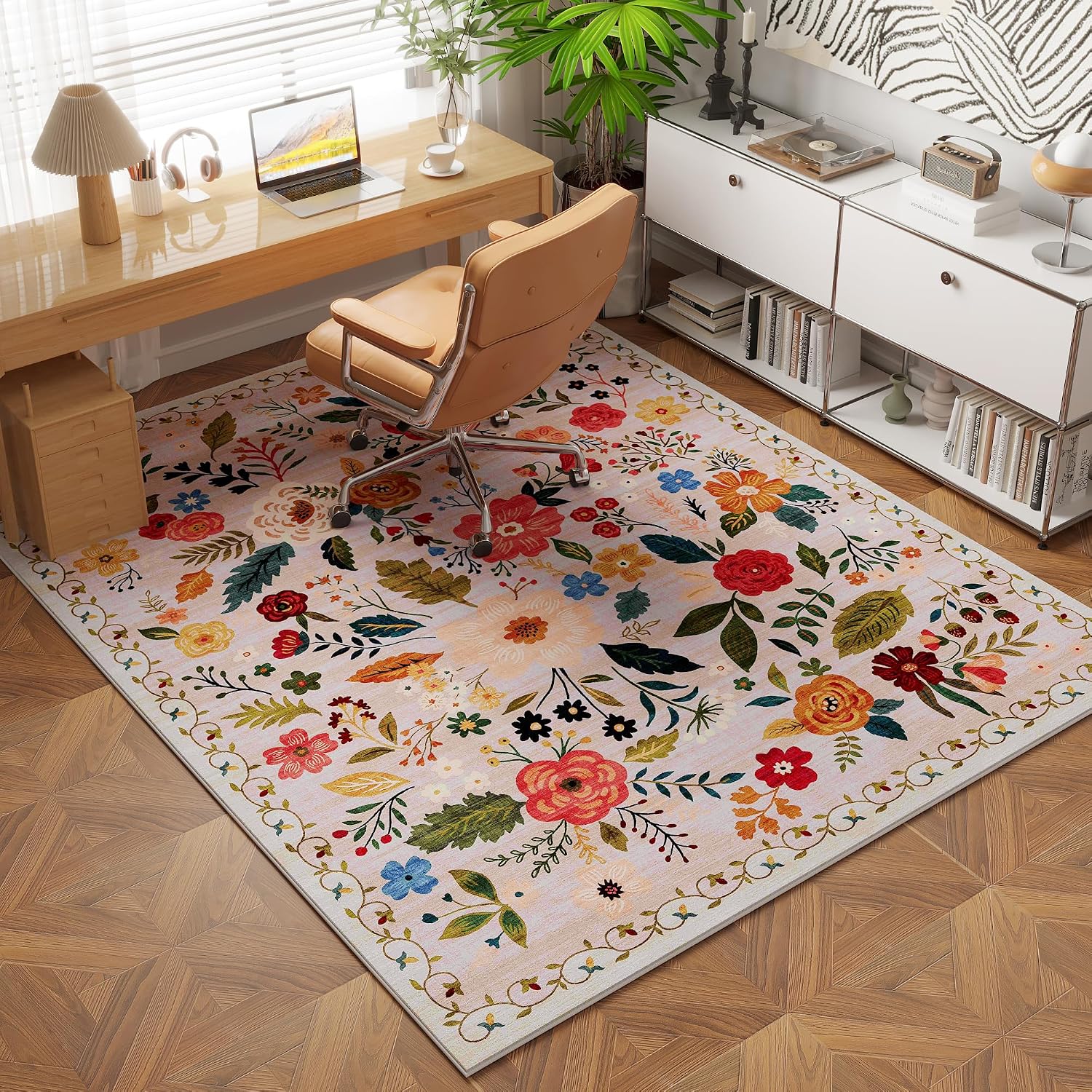 Detalle de Rugcomf 3x5 Washable Bedroom Rug