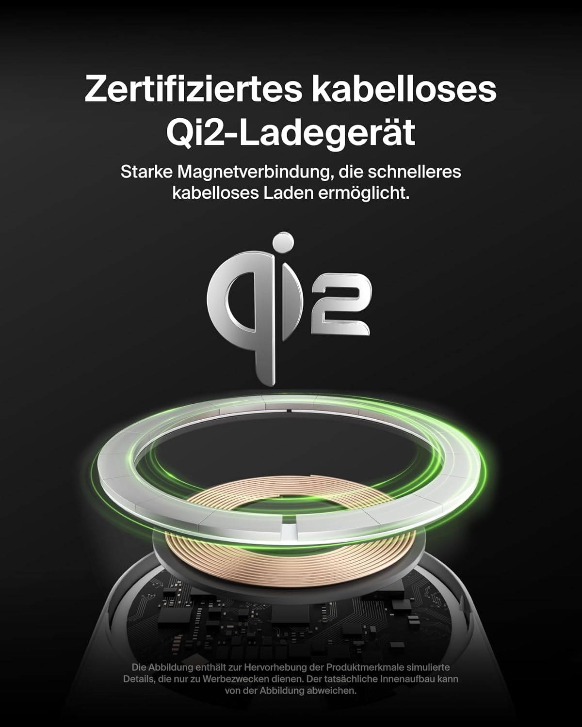 Detalle de Belkin BoostCharge Pro magnetisches Qi2-Kfz-Ladegerät (15 W) mit MagSafe-Kompatibilität für iPhone
