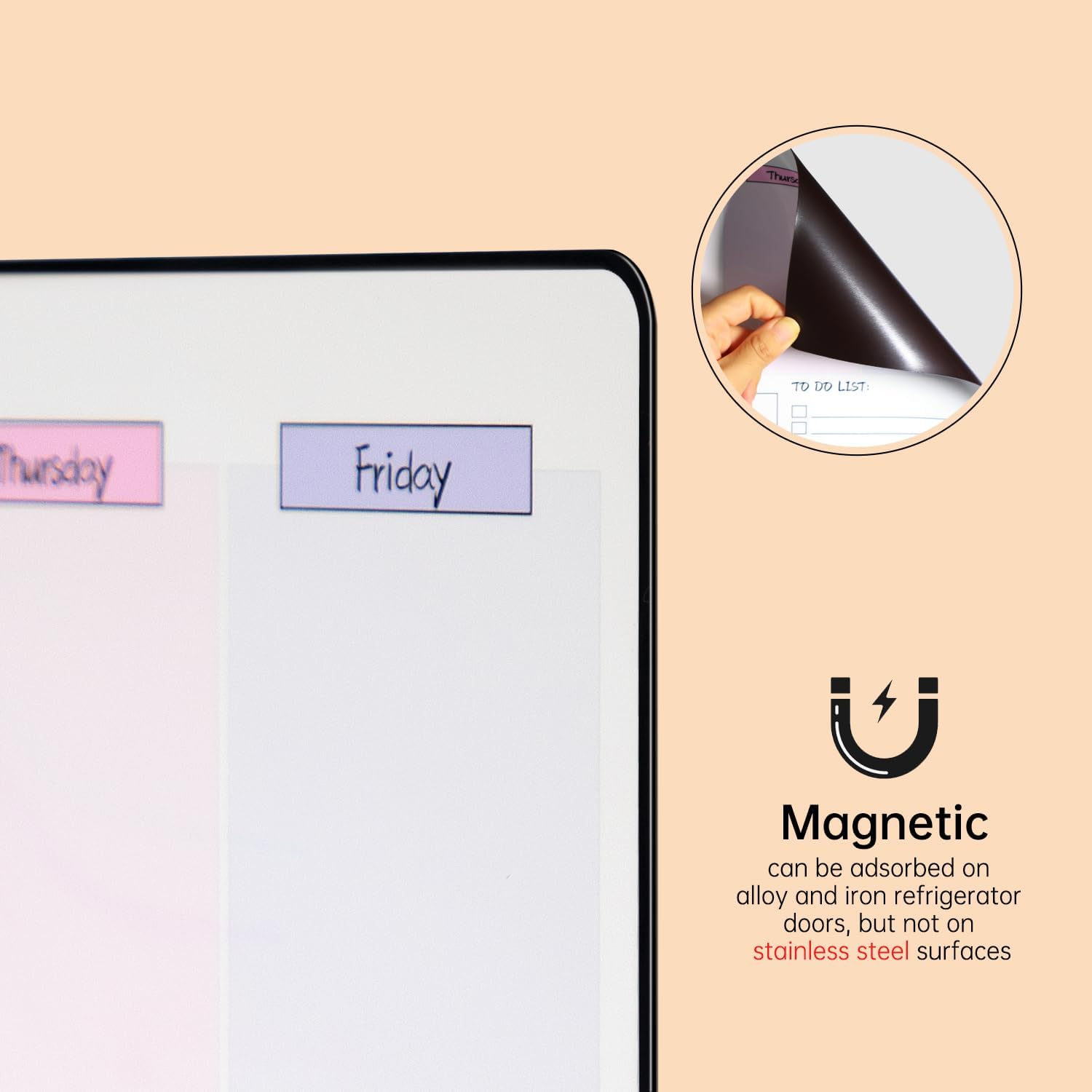 Thumbnail 4 de MCCORL Magnetic Weekly Planner Whiteboard for Fridge 🗓