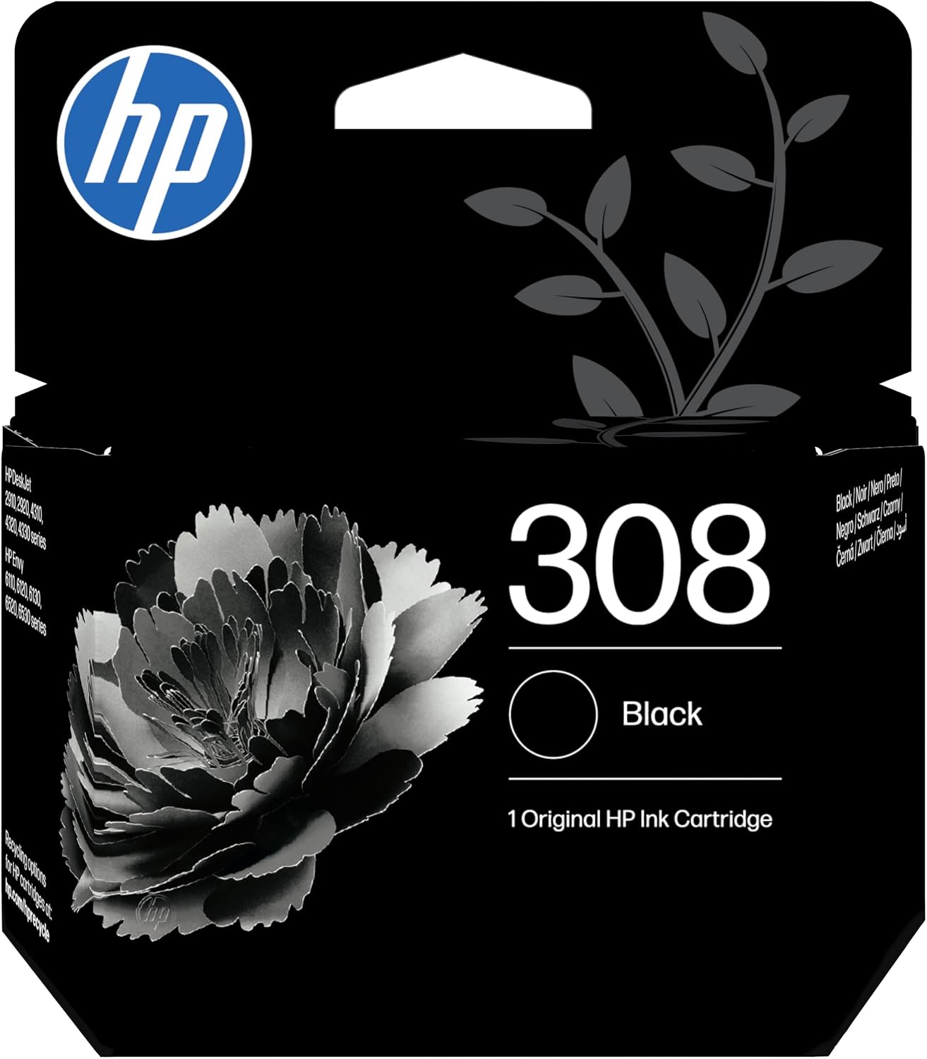 Detalle de HP 308 Nero (7FP21UE) – Cartuccia Originale da 160 pagine per HP ENVY/DeskJet compatibili