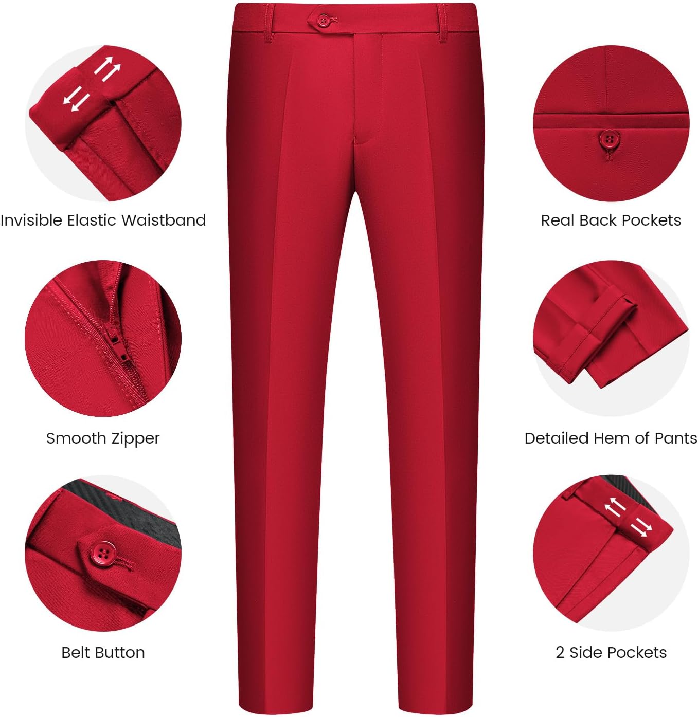 Thumbnail 5 de WULFUL Men’s Slim Fit Suit 3-Piece