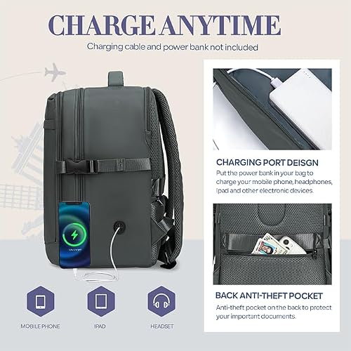 Thumbnail 3 de Yankony Ryanair Cabin Bags 40x30x20 Underseat Travel Backpack – Cabin Size