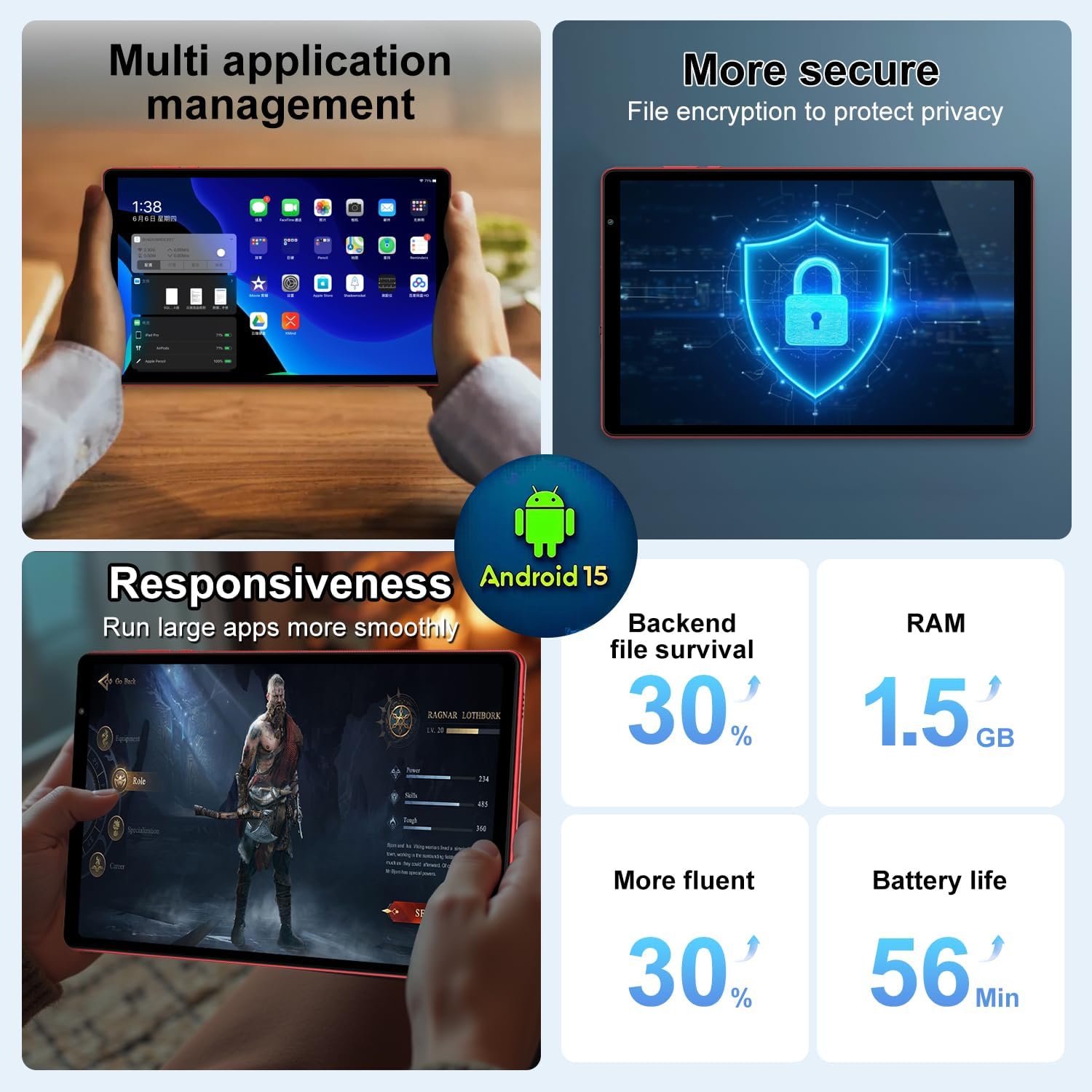 Detalle de SKYEGG Tablet 10 Pulgadas Android 15 20 GB RAM