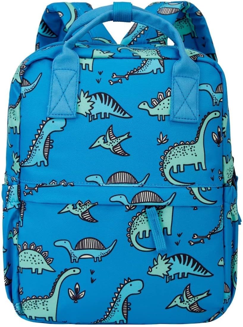 Detalle de KingCheer Toddler Backpack & Rucksack (12in, Blue Dinosaur) for Preschool to Travel