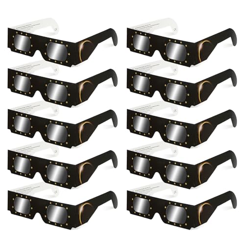 Detalle de QIWEI Gafas para Eclipse Solar QW-SOZ3 (Pack de 10) | Visores Seguros EN ISO 12312-2