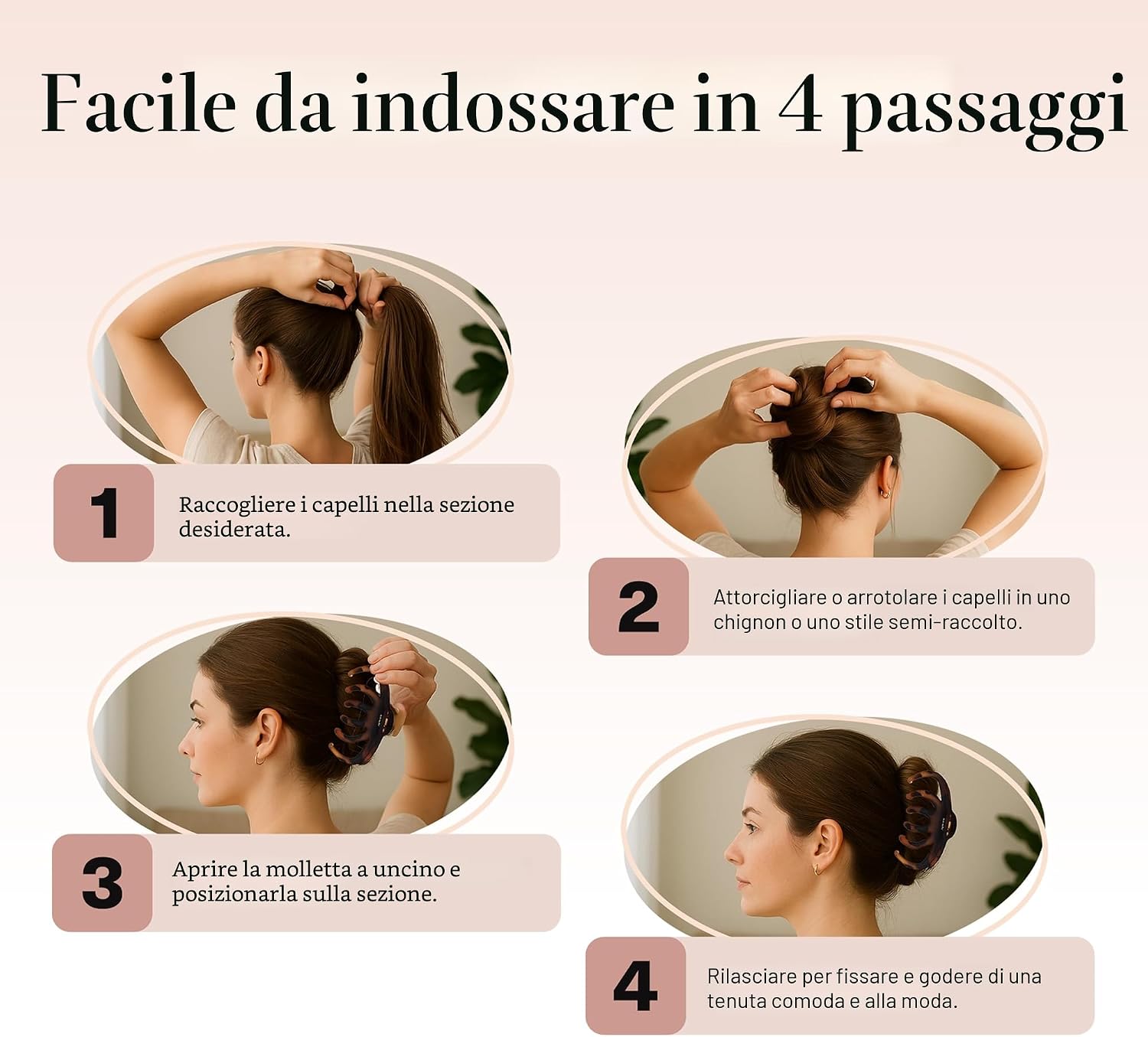 Thumbnail 6 de Kitsch Fermagli a polipo per capelli – Set nero e tartaruga, grande tenuta per capelli spessi