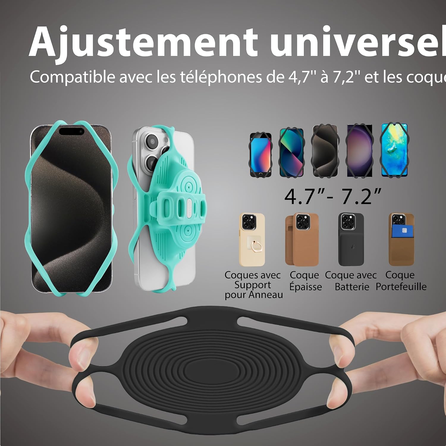 Thumbnail 4 de BONE Bike Tie 5 Pro Support téléphone vélo 5,8–7,2"
