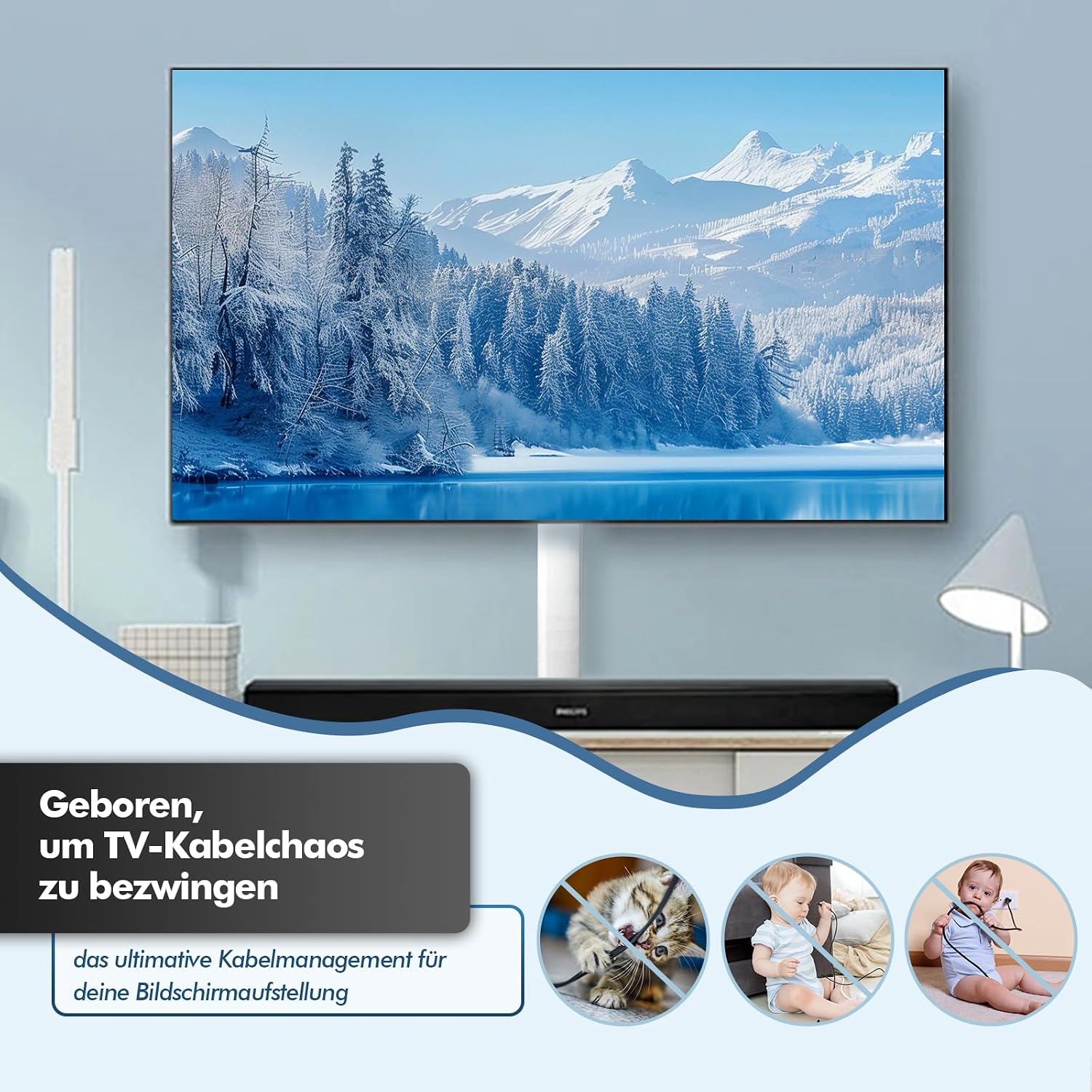 Thumbnail 5 de shinfly TV Kabelkanal 0,4m Weiß