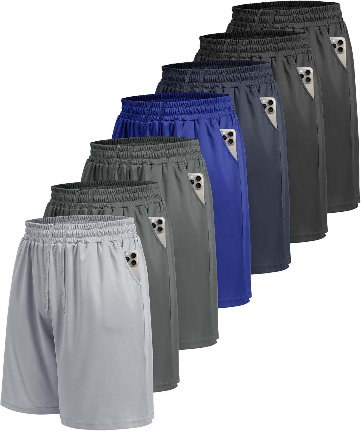 Thumbnail 5 de 7-Pack Mens Athletic Shorts ⚙