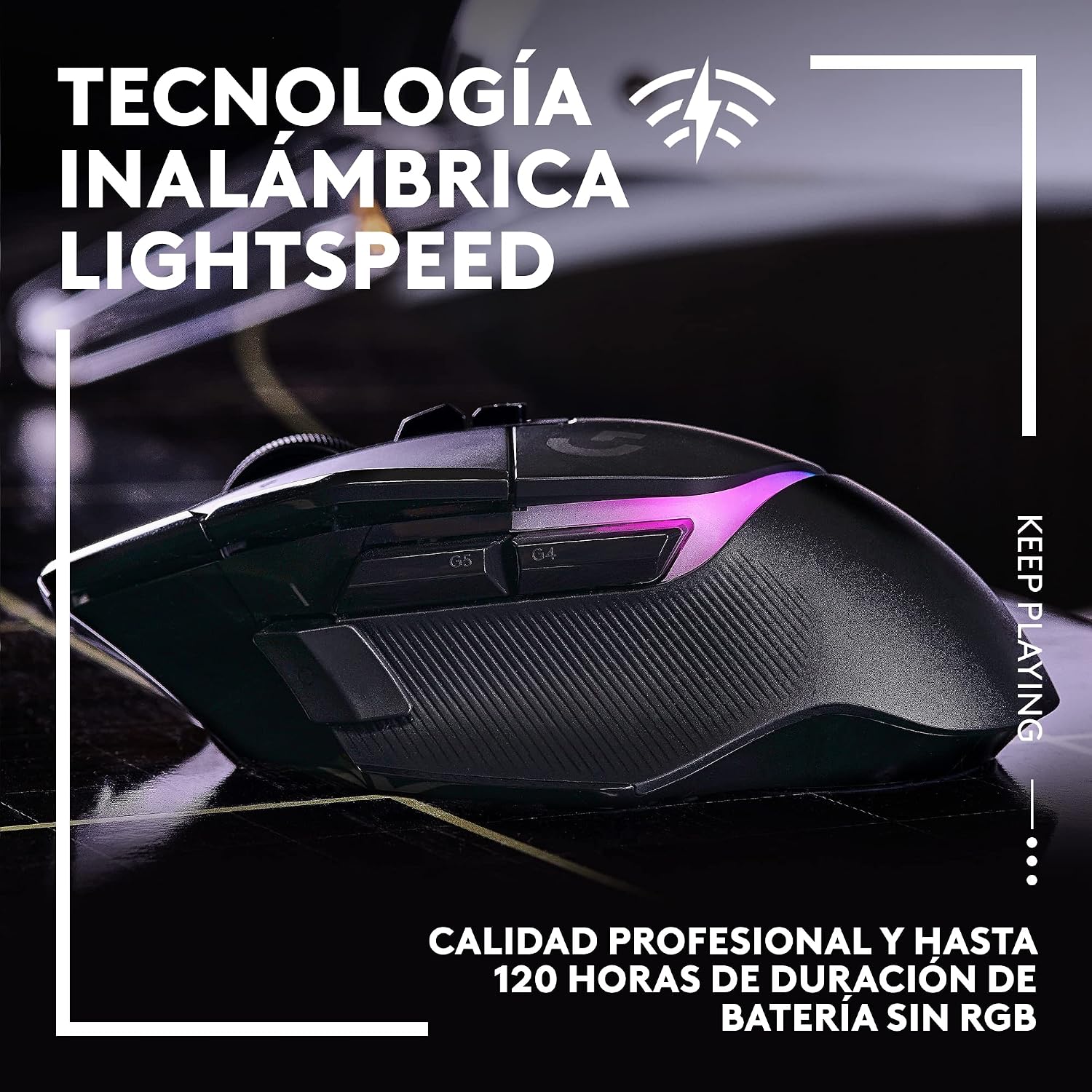 Detalle de Logitech G G502 X PLUS LIGHTSPEED ratón 25K