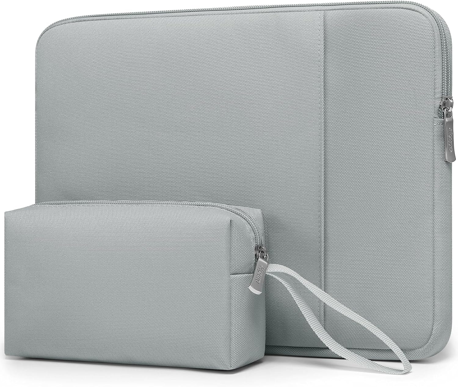 Detalle de HYZUO 15–16 Zoll Laptophülle-Set mit Schutzhülle und Zubehörtasche, Stein Grau