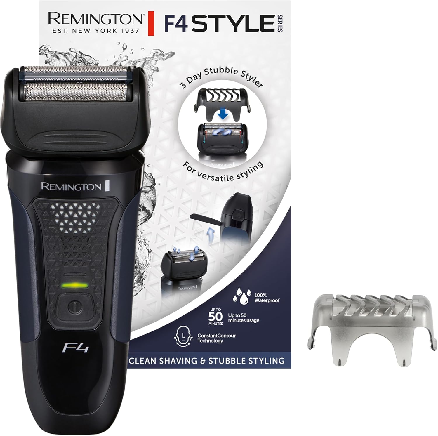 Remington Rasoio Elettrico Barba F4: stile asciutto e bagnato, impermeabile