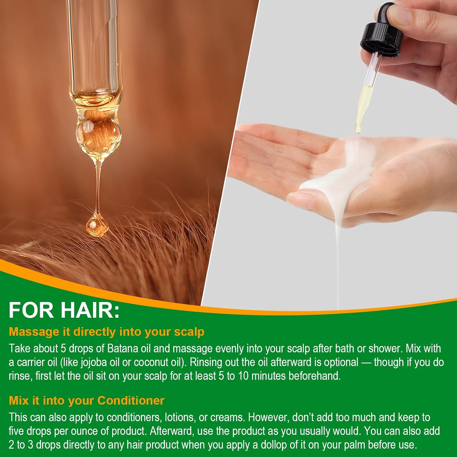 Detalle 1 de VXHDAG Batana Oil for Hair and Scalp, 100% Pure, 2.02 fl oz