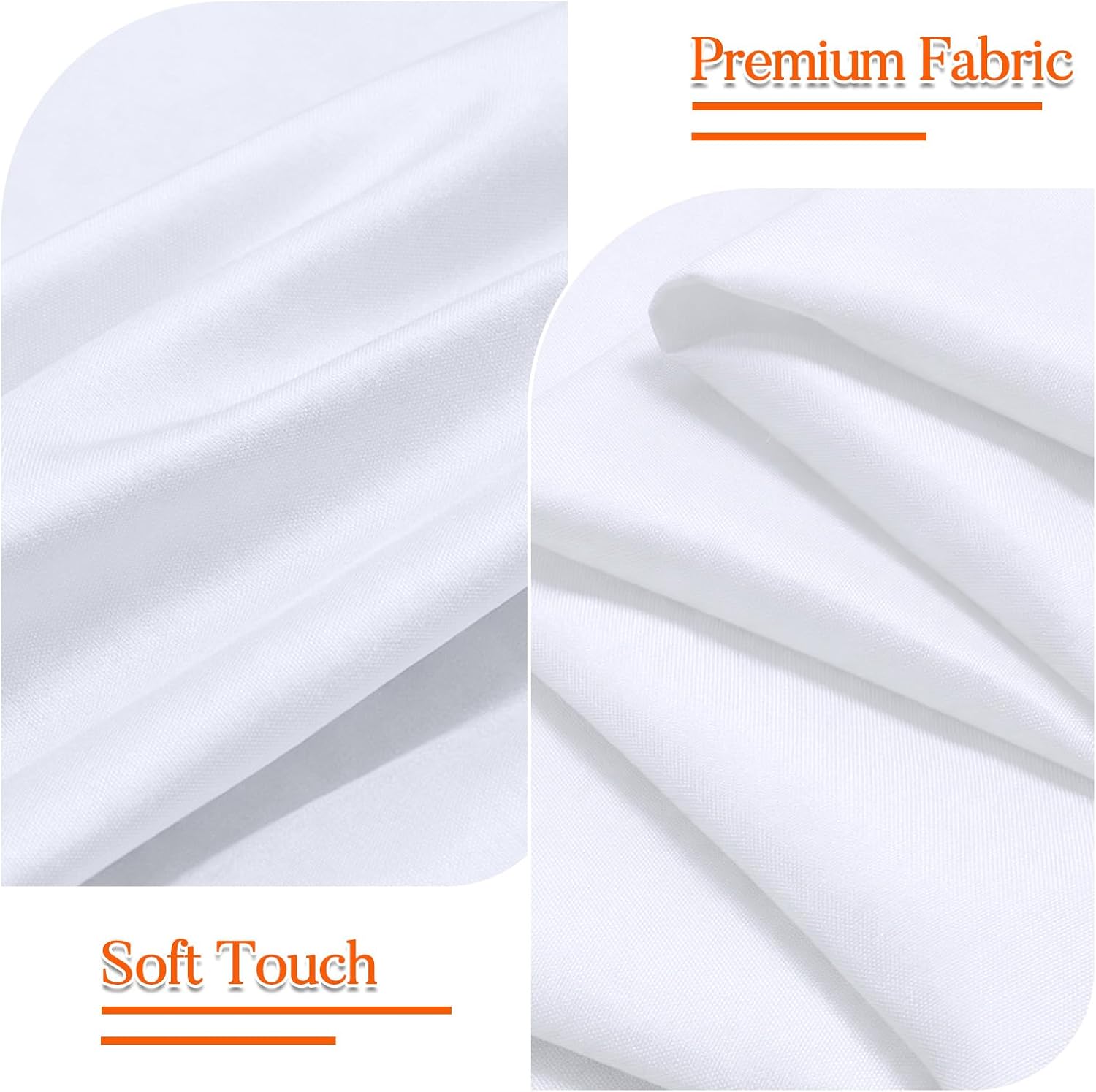 Detalle de Dexbriz 10 Pack White Rectangle Table Cloths – 60 x 126 Inches for 8-Foot Tables