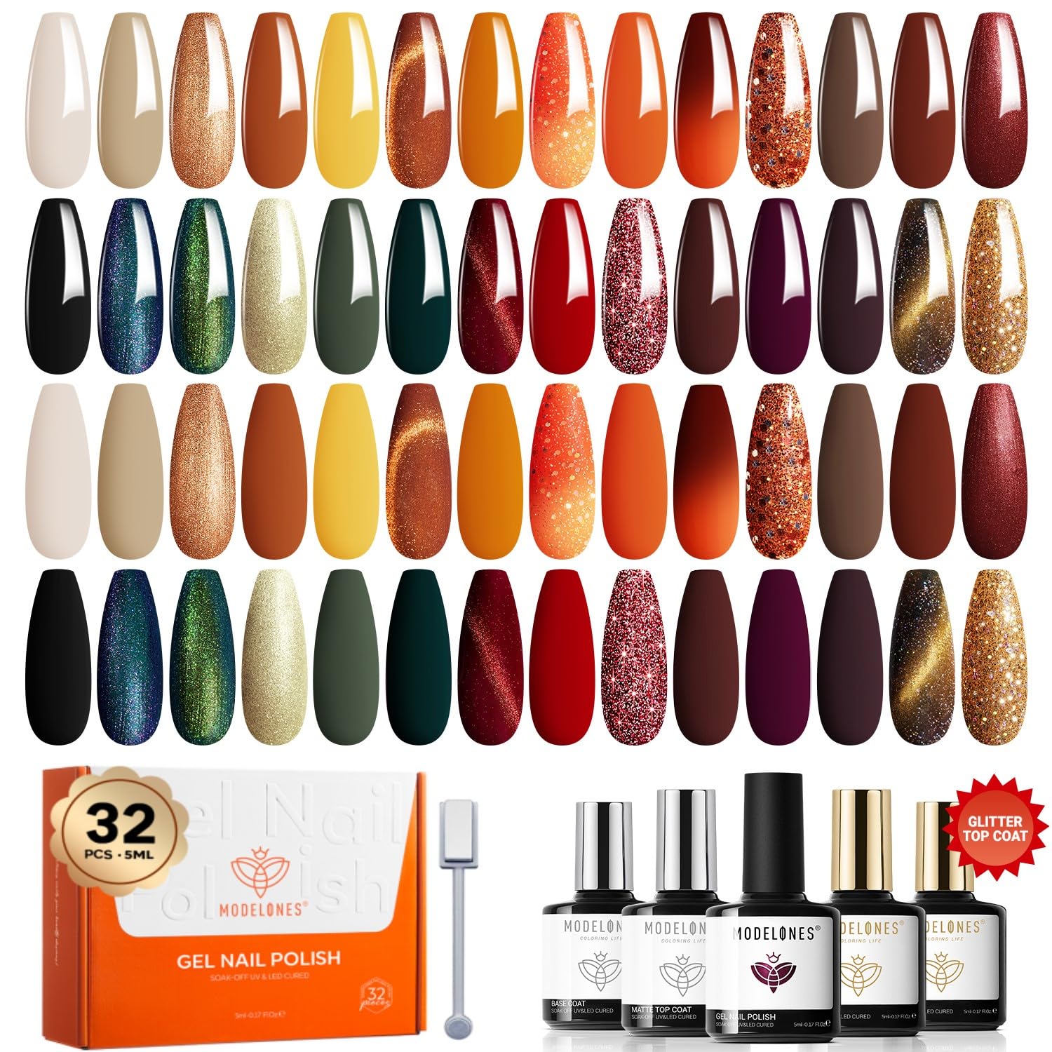 Detalle de Modelones Gel Nail Polish Set, 5ml