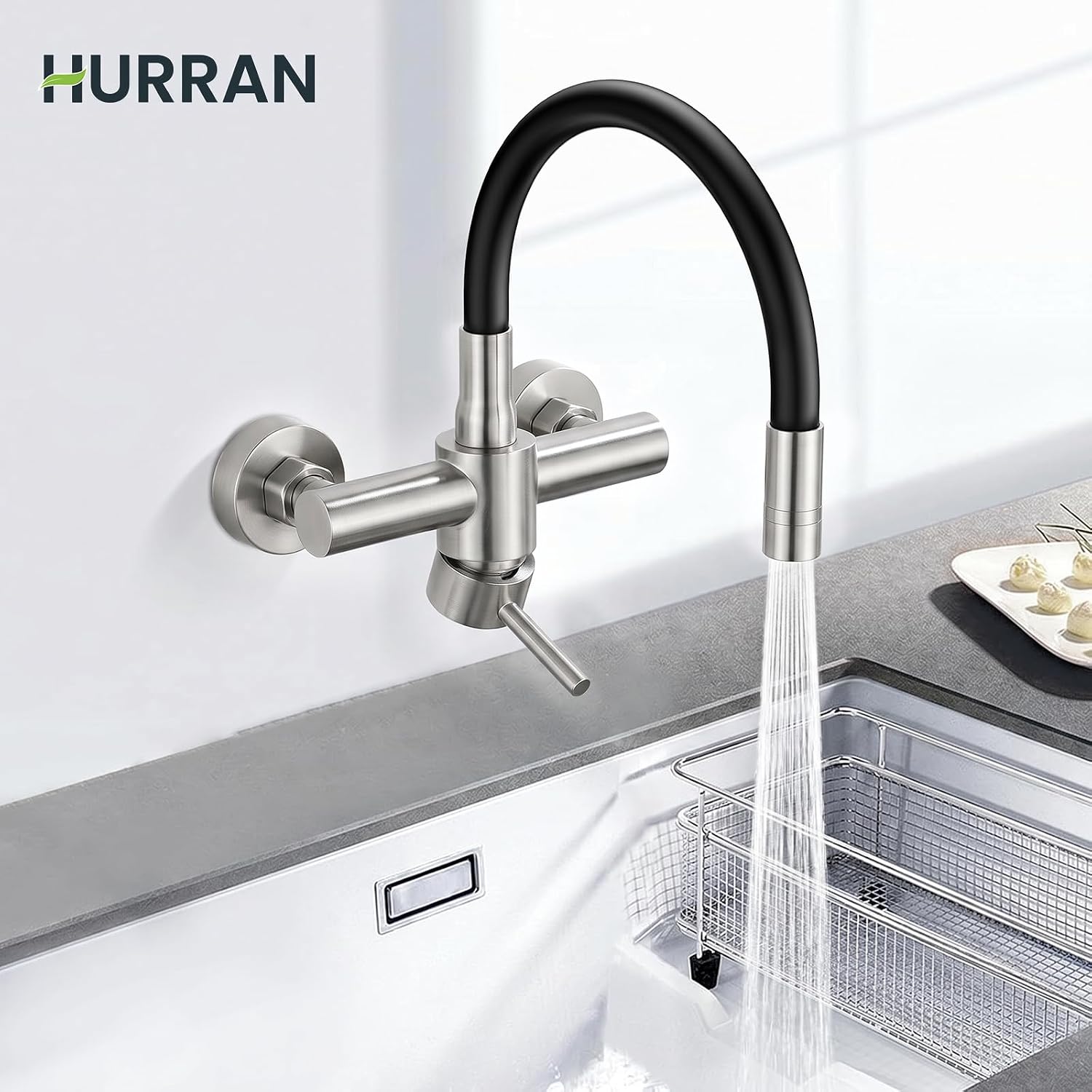 Detalle 2 de HURRAN Rubinetto cucina a muro 360°