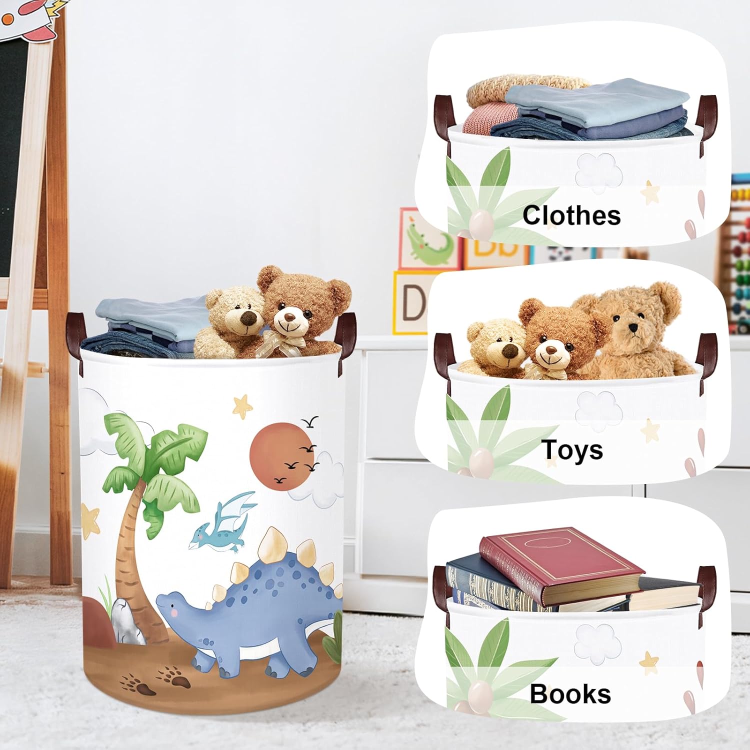 Thumbnail 4 de HUUMONSS Dinosaurs Baby Laundry Hamper 63L