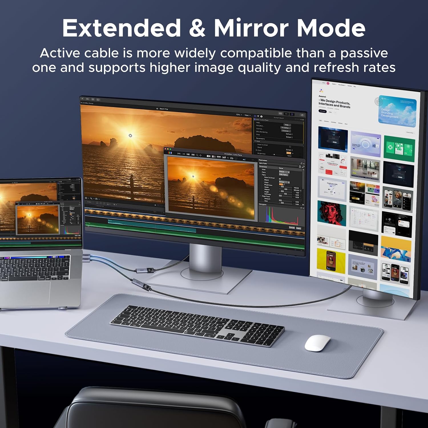 Thumbnail 6 de UGREEN DisplayPort to HDMI Adapter, 8K@60Hz, aluminium housing and braided cable