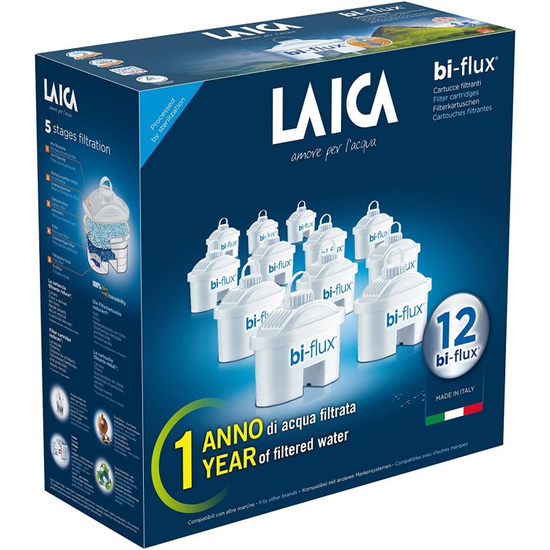 Laica Bi-flux Pack 12 filtros para jarras 💧