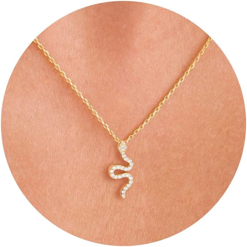 Detalle de HANLI 14K Gold Plated Animal Pendant Necklace for Women