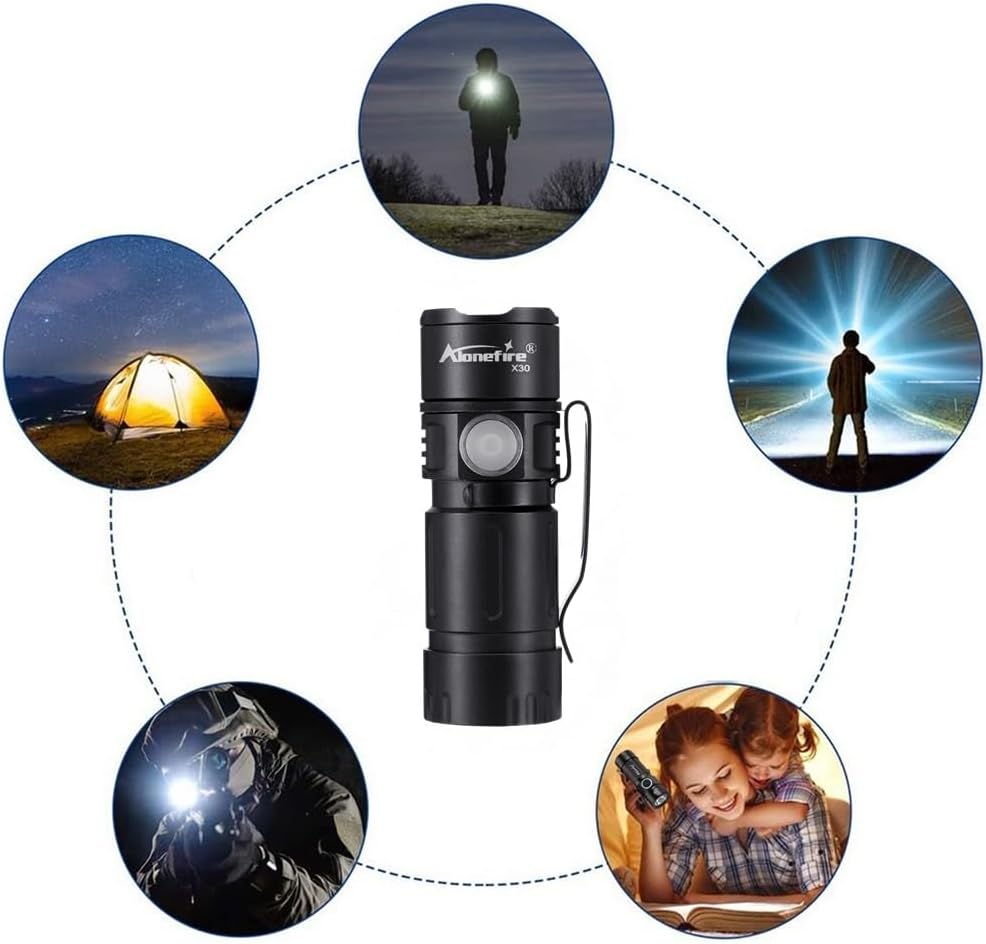 Thumbnail 2 de Alonefire X30 LED mini torch 1.5h battery