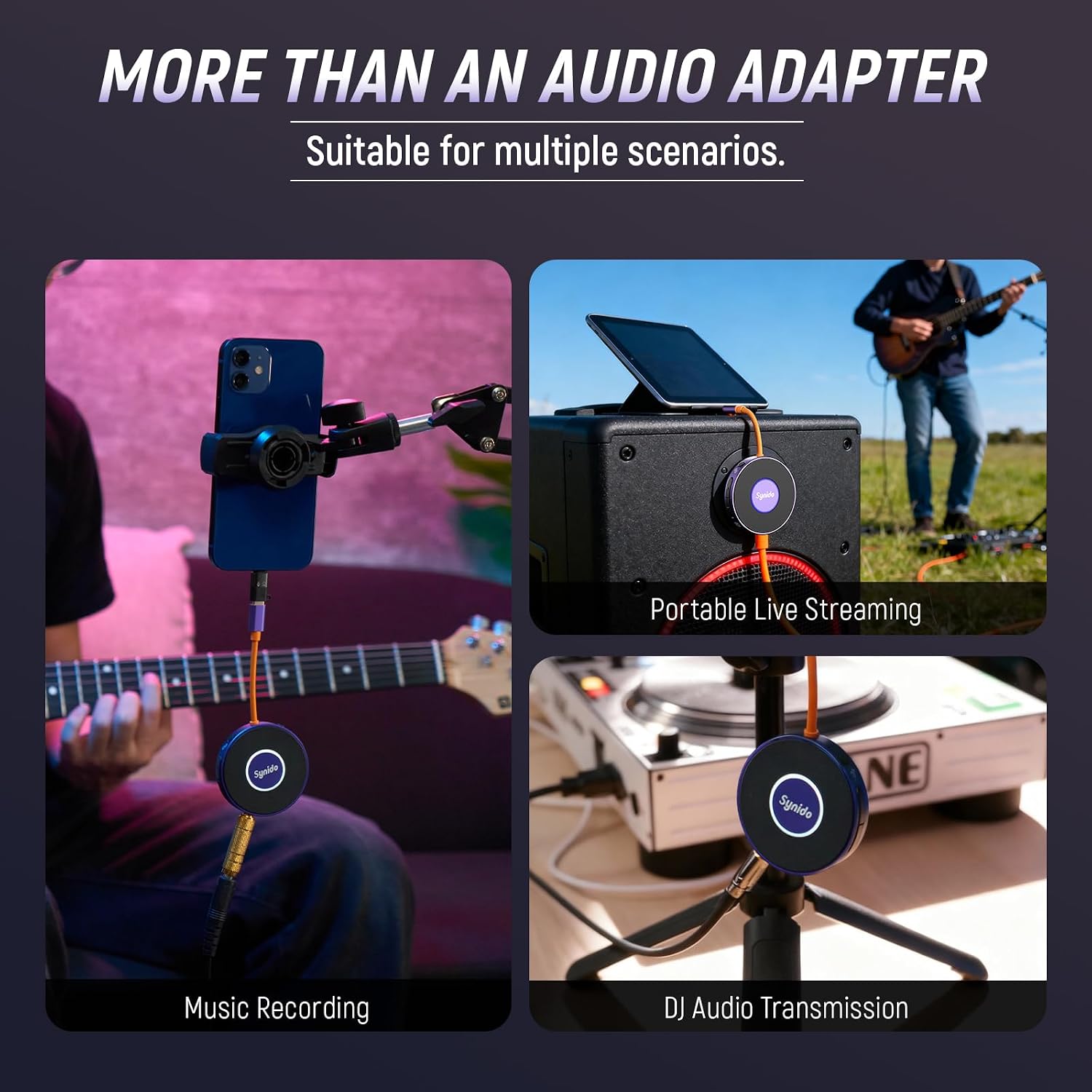 Detalle de Synido Live Dock A10 USB-C Audio Interface for Guitar and DJ Recording