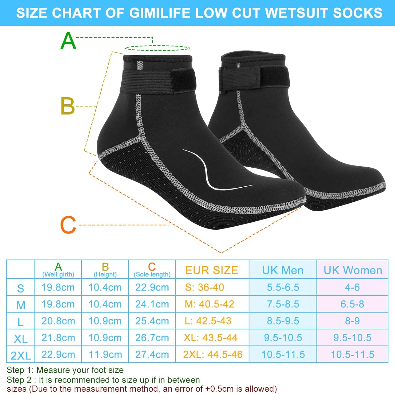 Thumbnail 2 de Neoprene swimming socks 3mm for diving