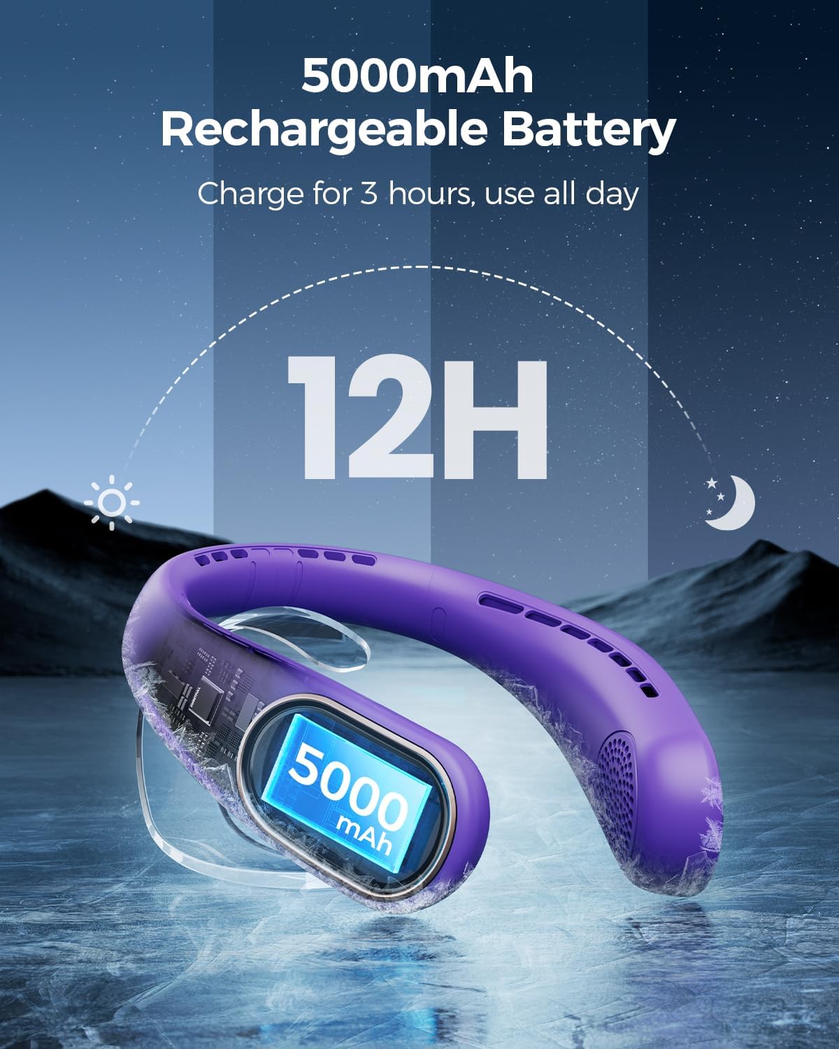 Detalle de Bearwind Portable Neck Fan, 5000mAh