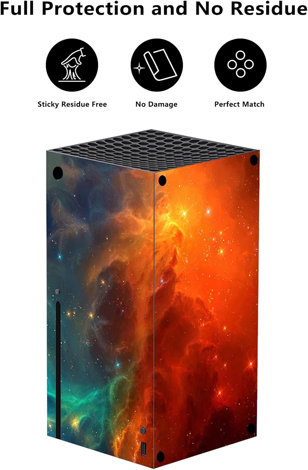 Thumbnail 2 de playvital Orange Star Universe vinyl skin for Xbox Series X