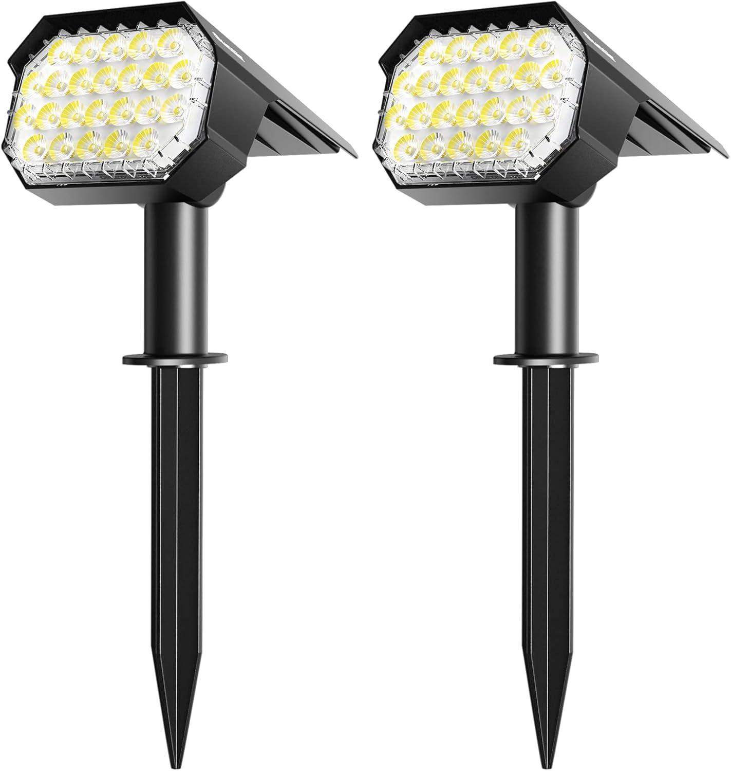 Detalle de Quntis LED Solar Spot Lights Outdoor Garden: 2-in-1 Landscape Uplights (2 Pack)