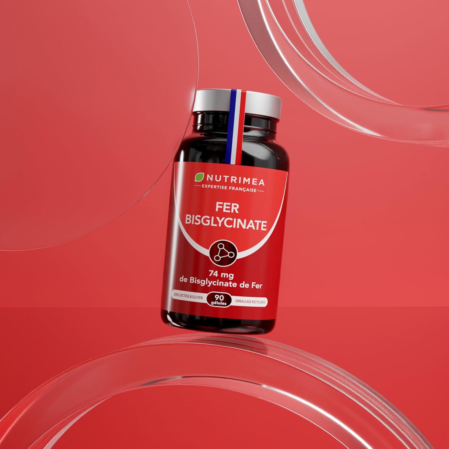 Thumbnail 6 de FER Bisglycinate + Vitamine C (14 mg de fer) Ferrochel® – 90 gélules vegan Nutrimea, fabriqué en France