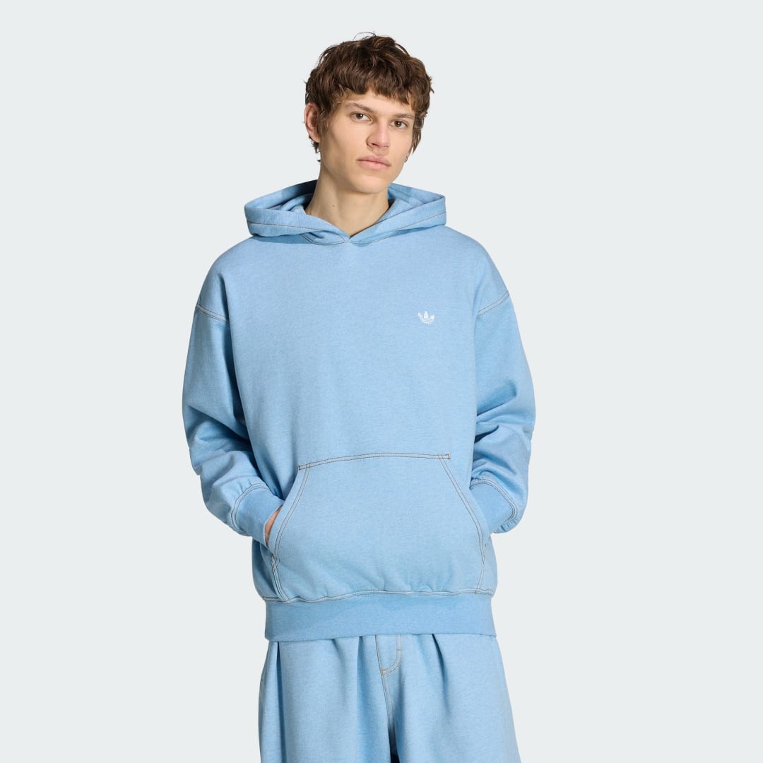 Detalle de Sudadera con capucha Trefoil Essentials jaspeada de corte holgado – Adidas