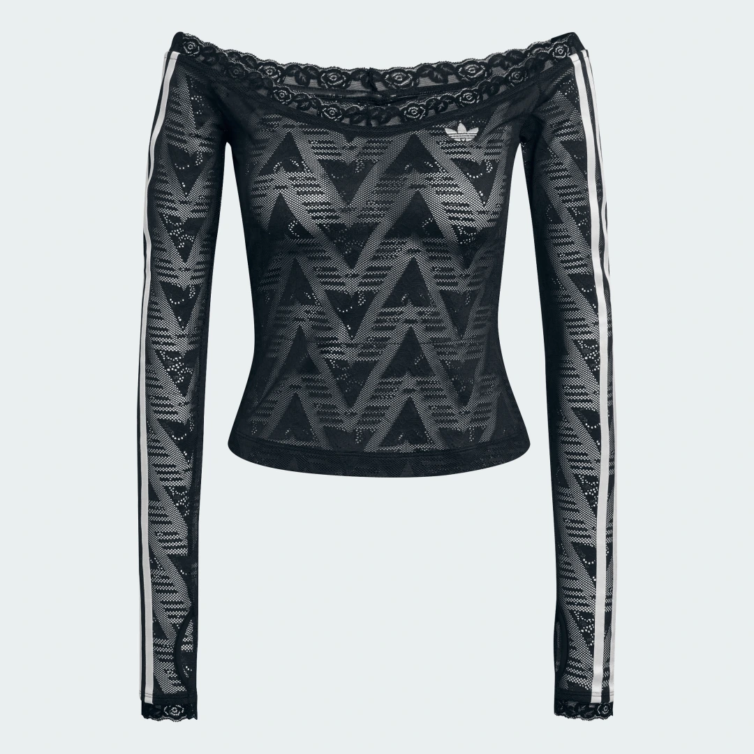 Thumbnail 3 de TOP DE ENCAJE SIN HOMBROS de Adidas – Negro