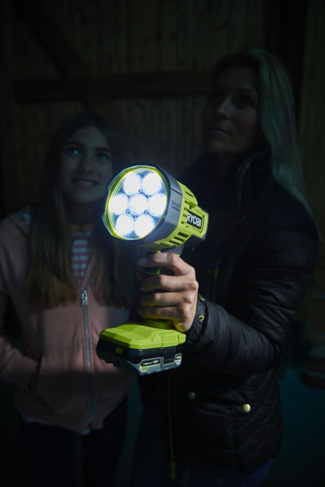 Thumbnail 1 de RYOBI lampe LED sans fil 18V ONE+ RLS18-0 – Éclairage puissant 3000 lumens, tête pivotante
