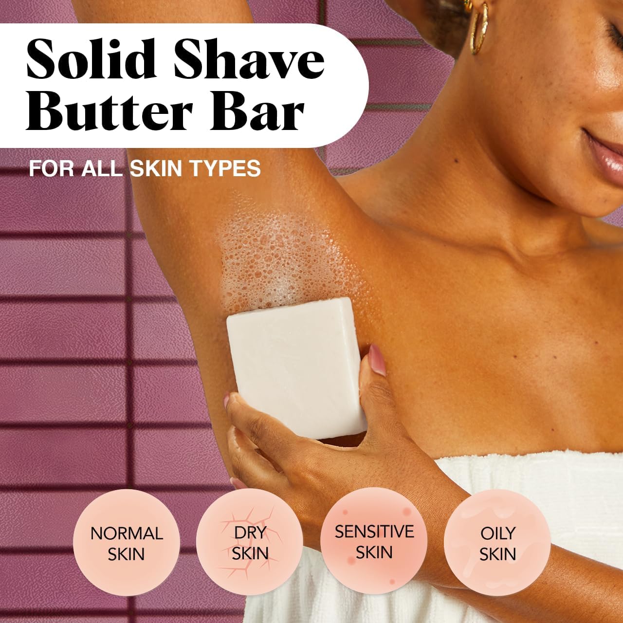Detalle de Kitsch Shaving Soap for Women: Hydrating Shave Butter & Soap Bar