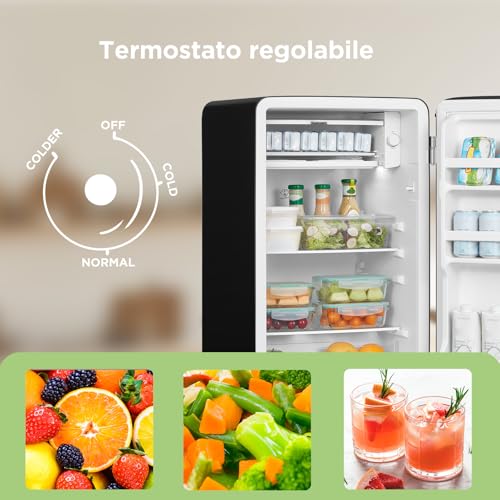 Thumbnail 5 de COMFEE' RCD93BL2EURT(E) Mini Frigo 93L Retrò Tavolo Nero – design classico e compatto