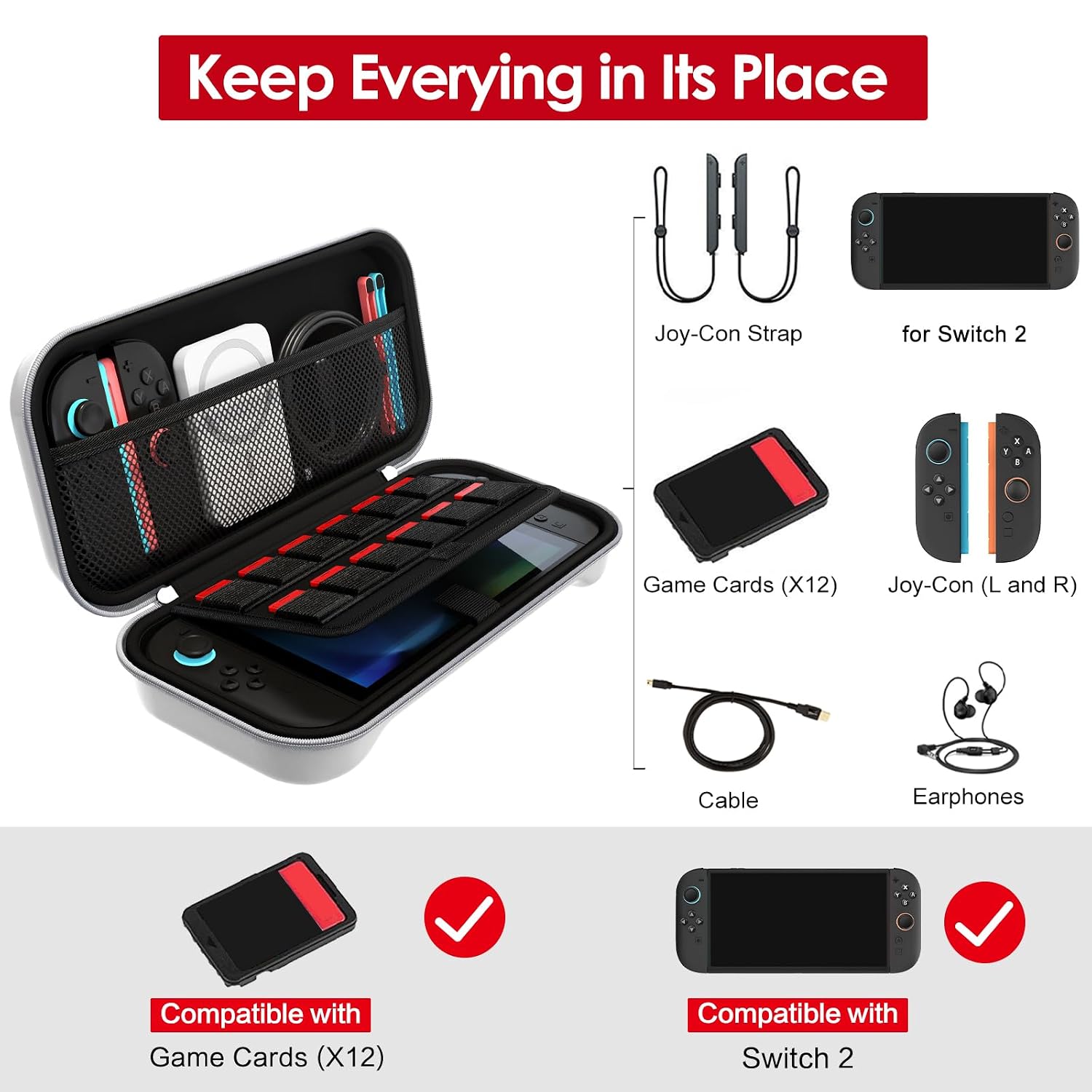 Thumbnail 1 de ivoler Switch 2-RetroShell DMG Carrying Case for Nintendo Switch 2, EVA Shell