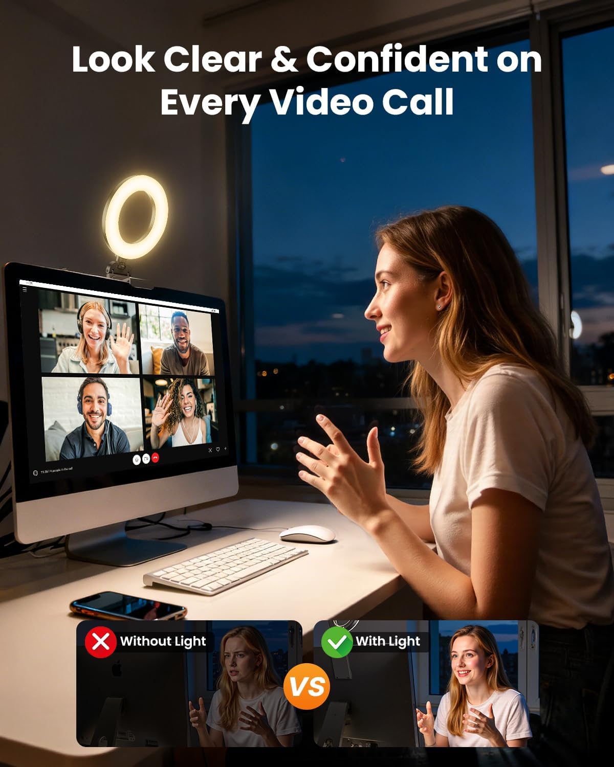 Thumbnail 2 de Evershop Ring Light 5" LED for Video Calls