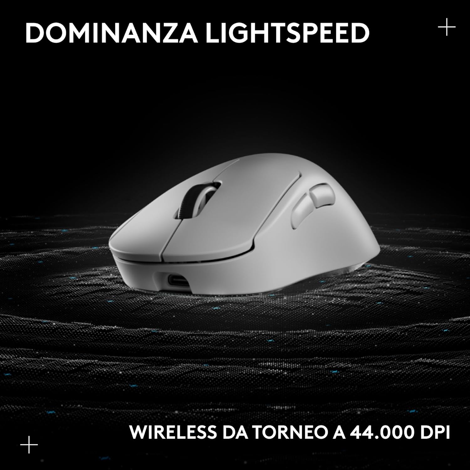 Detalle de Logitech G PRO X SUPERLIGHT 2 DEX Wireless Gaming Mouse – 60 g, 5 pulsanti programmabili, USB-C, HERO 2 fino a 32.000 DPI, 8 kHz LIGHTSPEED
