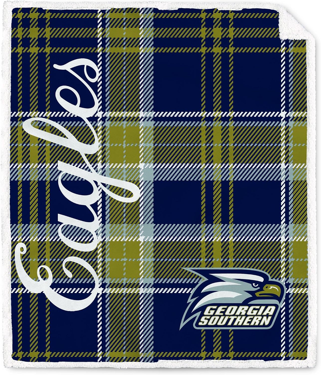 Detalle de Proformance Home NCAA Playmaker Plaid Ultra Cozy Sherpa Throw (Fort Hays State Tigers)