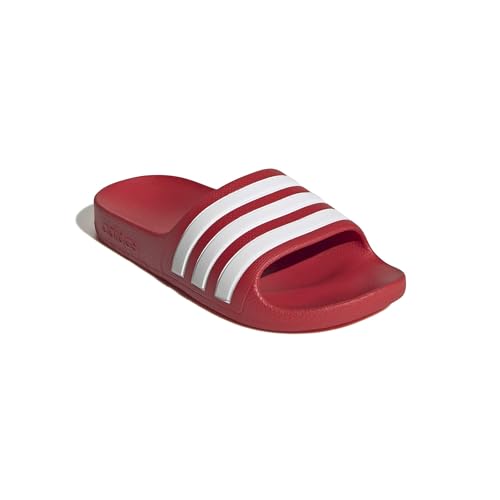 Detalle de adidas Adilette Aqua Slides Kids: infradito slip-on unisex per bambini e ragazzi, Better Scarlet Ftwr White, 34 EU