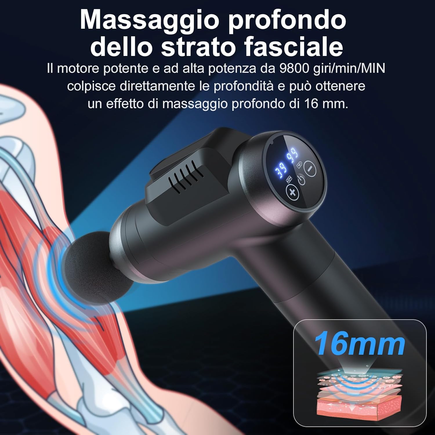 Thumbnail 2 de Pistola Massaggio Muscolare Professionale 99 velocità